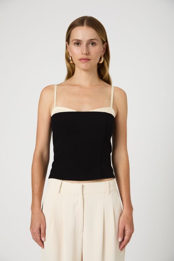 Azra Twill Corset Strappy Top