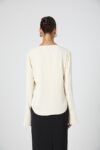 Carmen Crepe Bell Sleeve Blouse