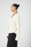 Carmen Crepe Bell Sleeve Blouse